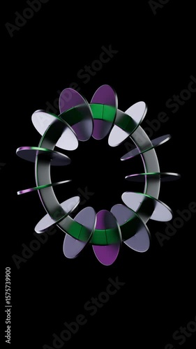 Abstract Scene Glass Refractions 3D Loop