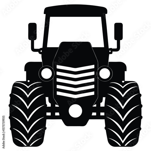 old tractor isolated