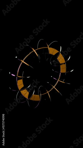 Abstract Scene Glass Refractions 3D Loop