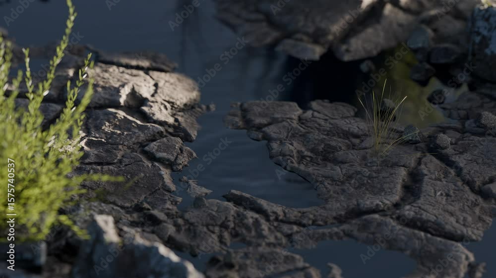 Astronaut foot print 3D animation Astronaut foot print 3D animation