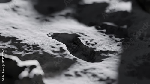 Astronaut foot print 3D animation