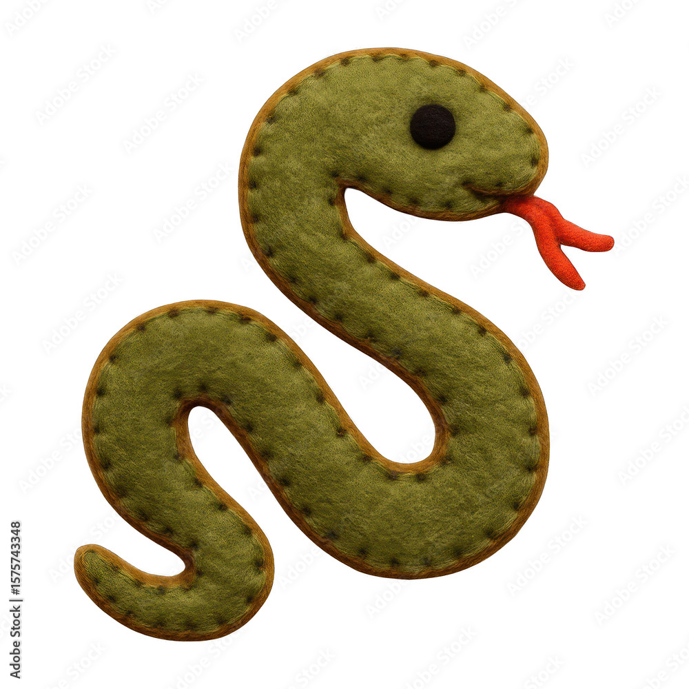 Fototapeta premium PNG Felt snake craft design