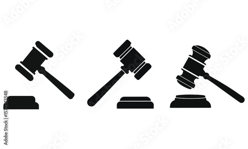 Gavel Icons Justice, Law, Auction, Court, Judge