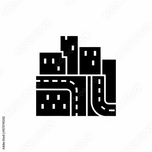 creative details Outline Urban Sprawl Icon vector illustration