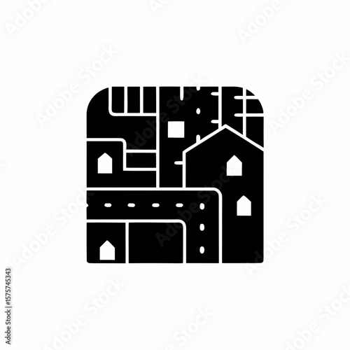creative details Outline Urban Sprawl Icon vector illustration