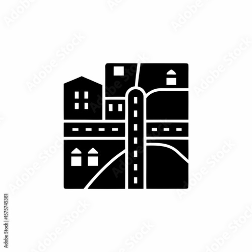 creative details Outline Urban Sprawl Icon vector illustration