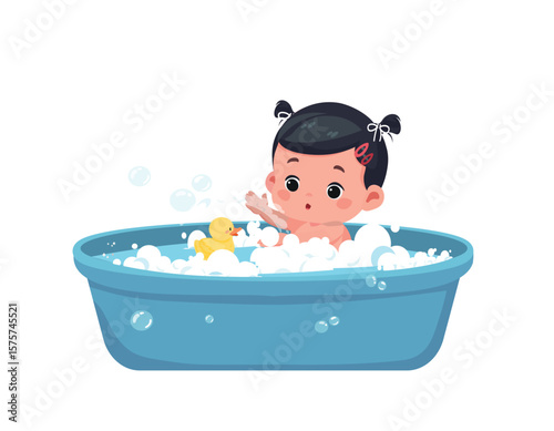 baby in bath