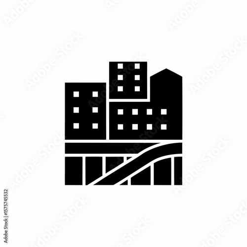 creative details Outline Urban Sprawl Icon vector illustration