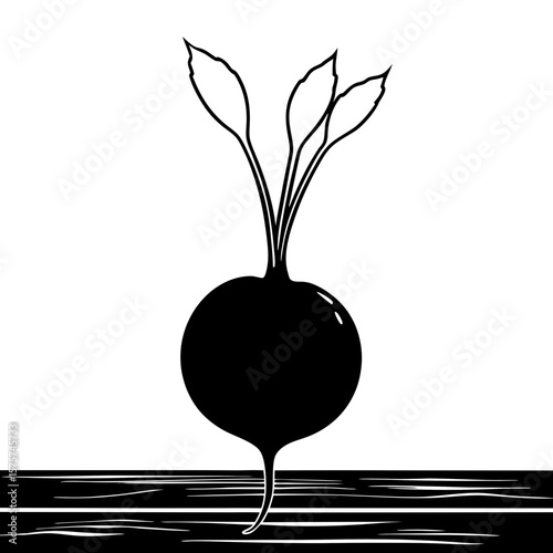 A single earthy beetroot with soil still clinging to its roots, placed on a rough wooden surface, soft natural morning light, moody rustic vibe, farming authenticity.