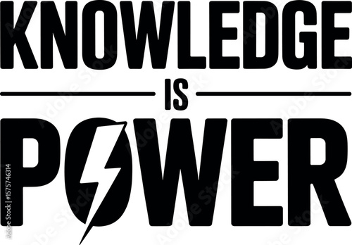 Knowledge is Power vector silhouette design