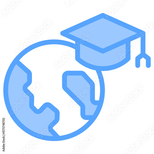 Global Education Blue Icon