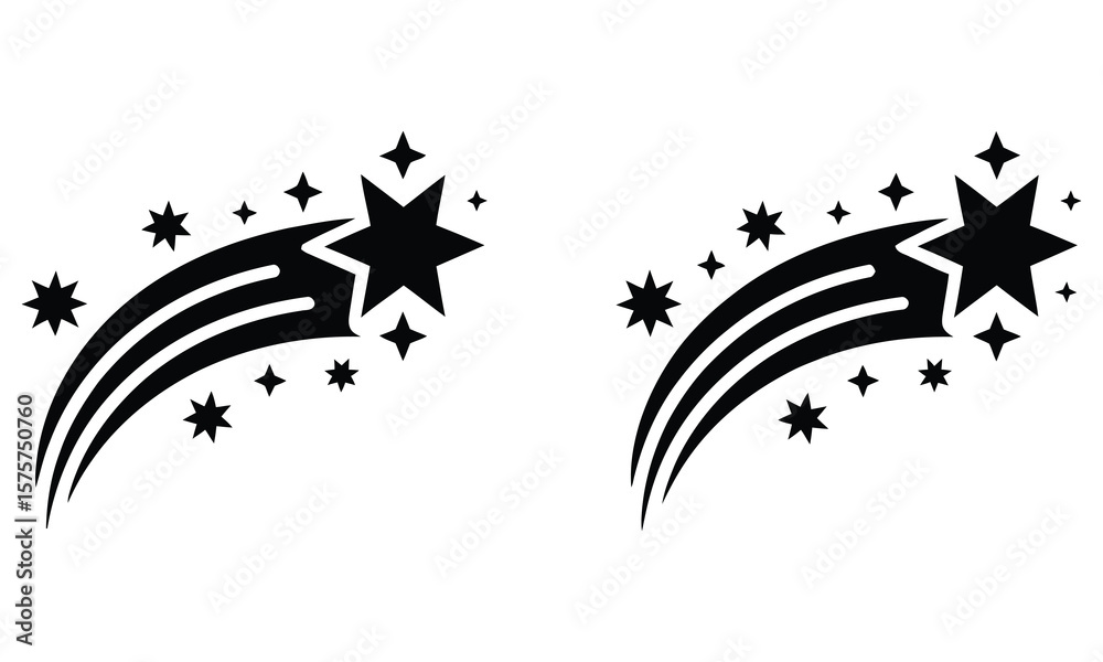 Obraz premium Shooting Stars Celestial Design Elements for Projects