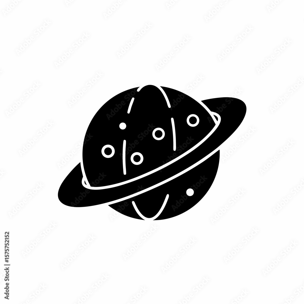 Fototapeta premium creative details Outline Crowded Planet Icon vector illustration