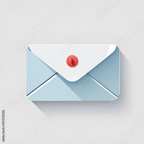 Envelope email icon, illustration of simple clean envelope , Modern envelope design symbolizing a new message arriving in an inbox
