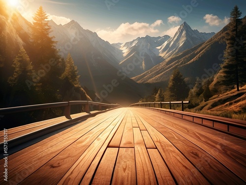 Scenic Mountain Road at Sunset