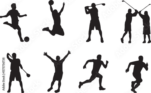 Diverse Athletes Engaged in Sports Activities soccer basketball