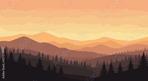 sunrise in the mountains