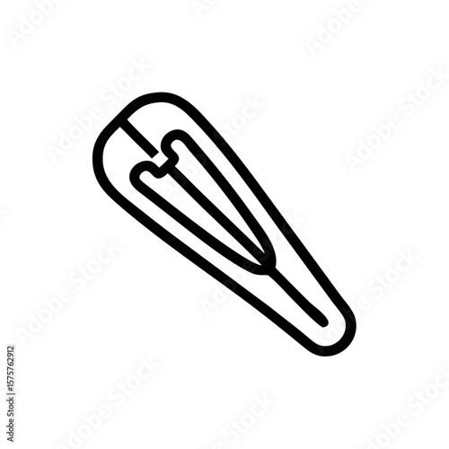 Hair clip icon symbolizes hair styling, fashion, and grooming. Great for content related to beauty tutorials, accessories, or salon services.