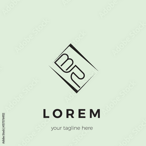 Modern and creative italic BR letter logo. Creative BR Letter Logo Vector