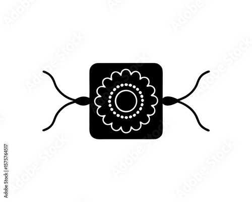 creative details Outline Rakhi (Decorative Thread) Icon vector illustration