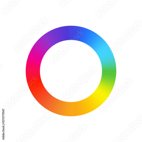 RGB color wheel spectrum selector picker. RGB palette logo. Color rainbow diagram circle. Vector illustration