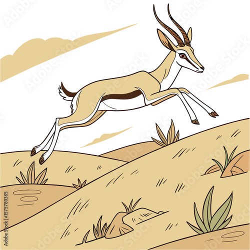 Wild animal illustrations featuring deer, elk, and reindeer with prominent antlers in forest, woods, or desert settings, capturing their natural silhouette