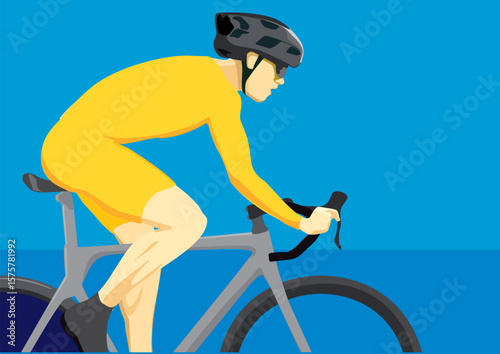Cyclist in outdoor competition race