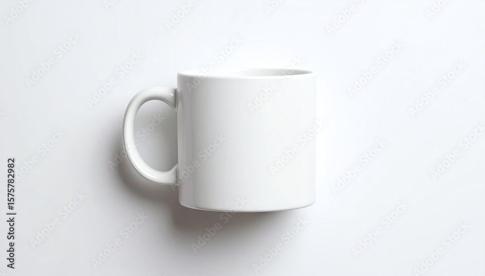 Fototapeta premium White mug on a white background