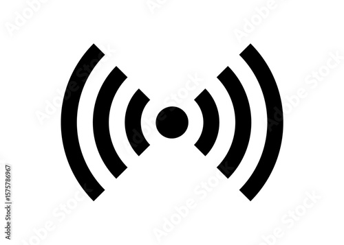 黒いWi-Fi ロゴ マーク アンテナのイラスト ピクトグラム