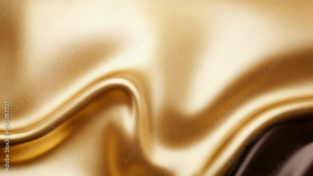Luxurious gold and brown silk fabric flowing together Luxurious gold and brown silk fabric flowing together