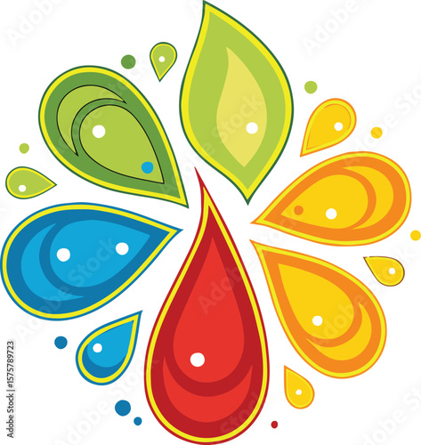 Vector illustration set of colorful pill icons for design and web templates