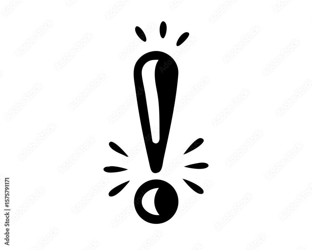 Fototapeta premium A striking bold exclamation point silhouette design for modern communication