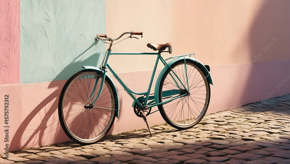 old bicycle in the street old bicycle in the street