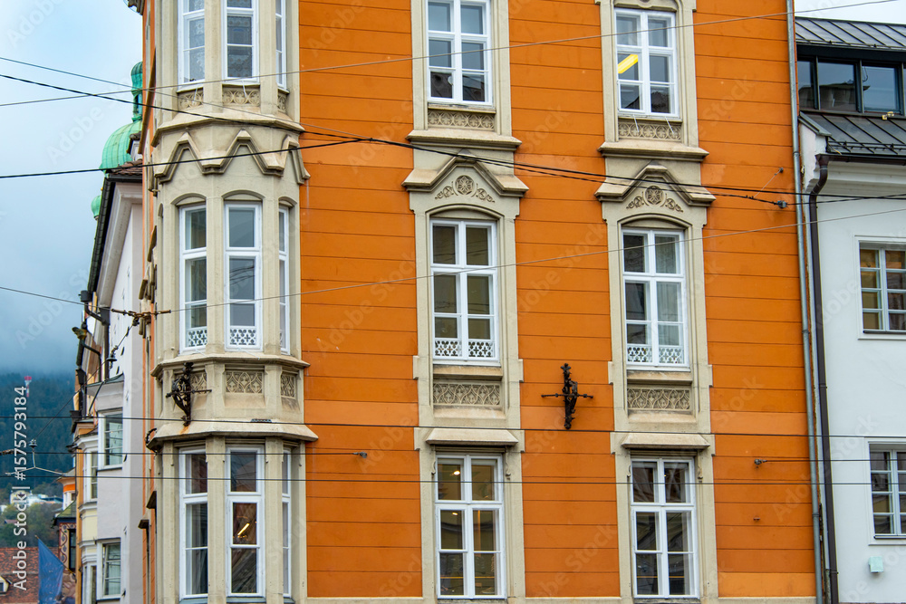 Fototapeta premium Colorful Apartments in Innsbruck - Austria