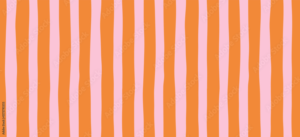 Retro, vintage hand drawn abstract patterned background. French, Italian style vector patterns with strips