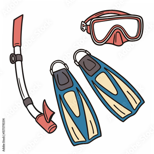 Snorkel mask fins and tube snorkel tube diving equipment