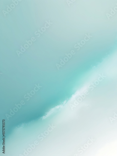 Abstract background with a smooth, flowing teal and white wave design, ai