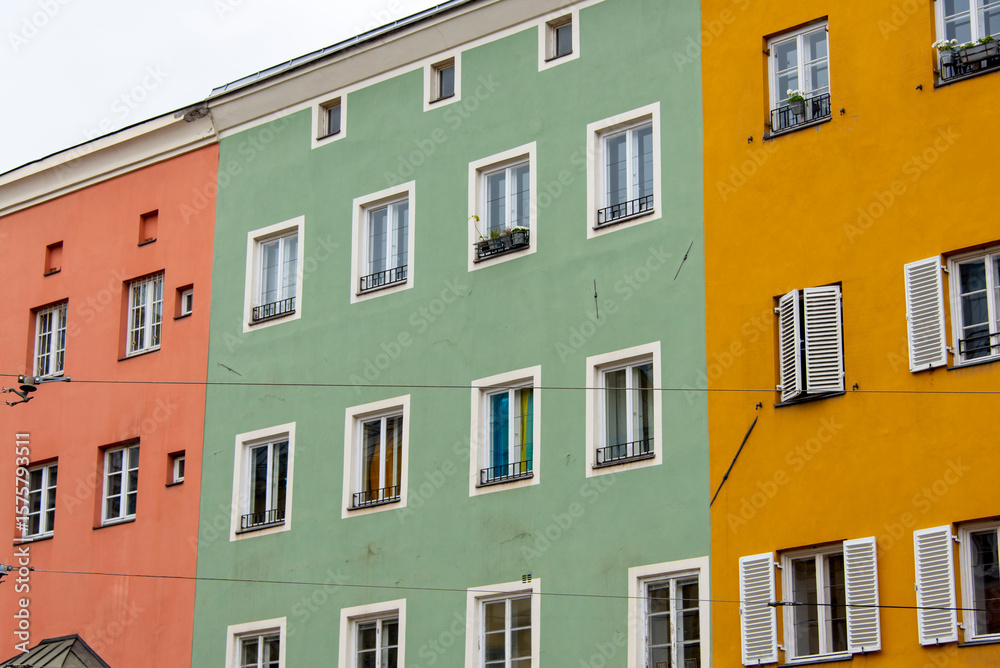 Fototapeta premium Colorful Apartments in Innsbruck - Austria