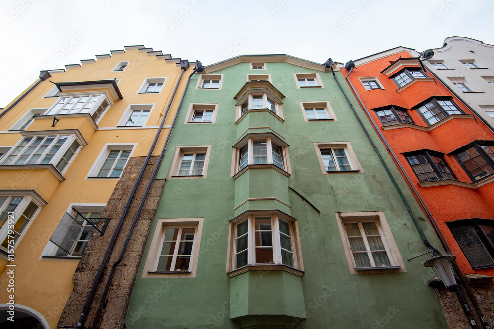Obraz premium Colorful Apartments in Innsbruck - Austria