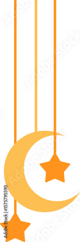 Illustration of a moon decoration