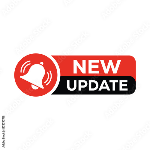 New Update Notification Icon – Alert Badge Design for Apps & Websites