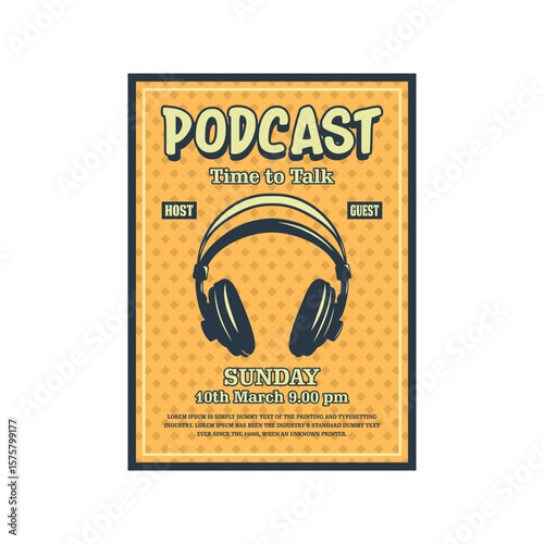 Podcast posters time to talk vector design
