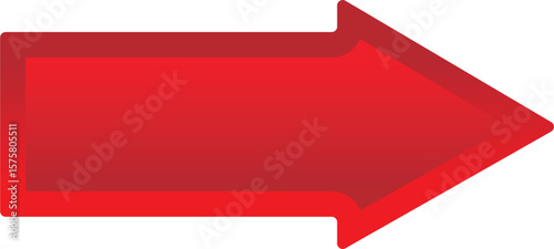 Arrow Right flat vector icon. Flat red symbol. Pictogram is isolated on a white background. Designed for web and software interfaces.