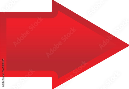 Arrow Right flat vector icon. Flat red symbol. Pictogram is isolated on a white background. Designed for web and software interfaces.