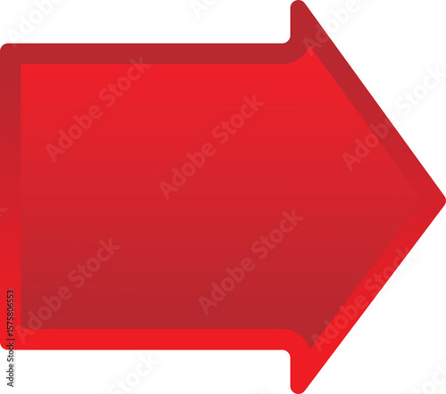 Arrow Right flat vector icon. Flat red symbol. Pictogram is isolated on a white background. Designed for web and software interfaces.
