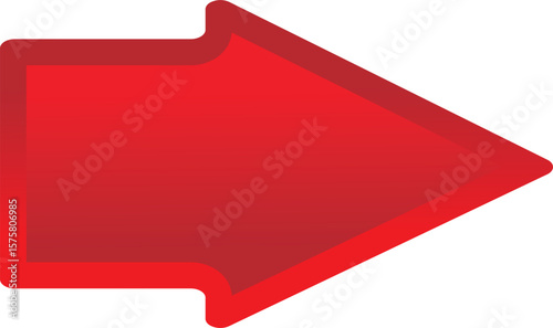 Arrow Right flat vector icon. Flat red symbol. Pictogram is isolated on a white background. Designed for web and software interfaces.