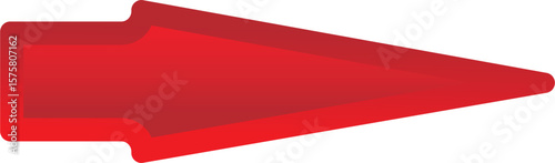 Arrow Right flat vector icon. Flat red symbol. Pictogram is isolated on a white background. Designed for web and software interfaces.