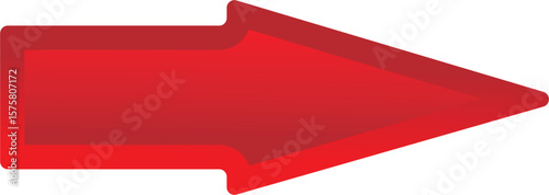 Arrow Right flat vector icon. Flat red symbol. Pictogram is isolated on a white background. Designed for web and software interfaces.