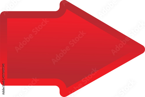 Arrow Right flat vector icon. Flat red symbol. Pictogram is isolated on a white background. Designed for web and software interfaces.