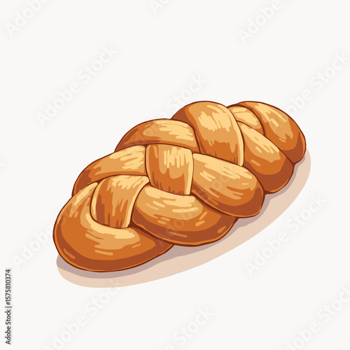Festive challah is a traditional bread baked for Rosh Hashanah, displayed as a round challah loaf with braided texture. 